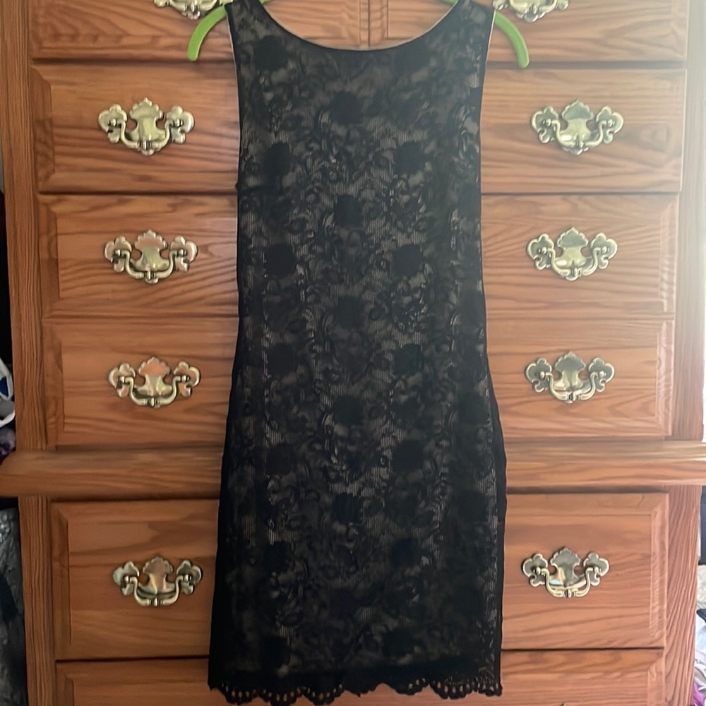 Black and Tan Mini cocktail dress